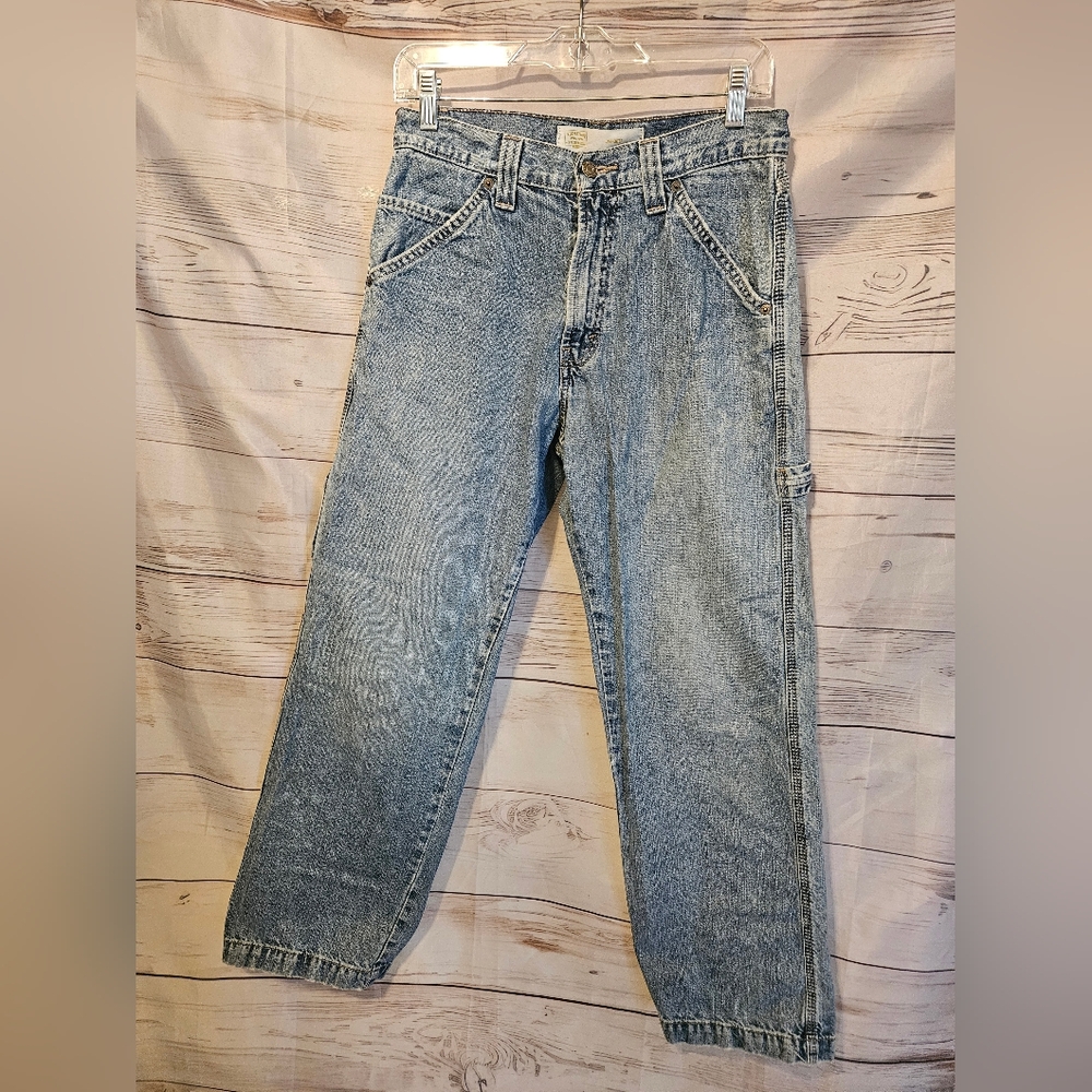 Levi’s Signature Carpenter Jeans Men’s W29 L30 Blue Acid Wash 100% Cotton
